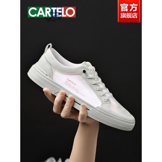 Kadile Krokodile weiße Brettschuhe für Männer im sommer atmungsaktiven dünnen Stil Ein-Fuß-Männerschuhe weiche Sohle bequem und lässige weiße Schuhe Schwarzer Ice Seiden atmungsablöschter-6624DK 44 Standard Sportschuhgröße