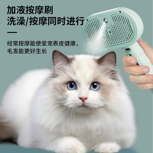 Hanhan Pet Cat Comb, Cat Hair Comb, Dog Spray Massage Hair Removal Comb, Cat Hair Remover Brush, Pet Remover, Cat Hair Remover, Spray Massage Comb + No-Rinse Essence