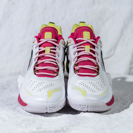 Li-NING (LI-NING) ground-mounted flying 3PRO badminton shoes 2025 new professional competition training carbon plate shock-absorbing anti-slip sports shoes AYAV001-5 standard white/light lemon yellow Year of the Snake limited edition 42 (265mm) 9