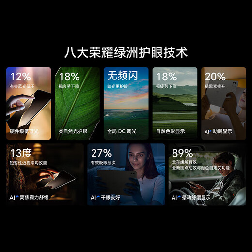 Honor tablet MagicPad3 15% national subsidy tablet 13.3-inch AI tablet 165Hz high-brush ultra-clear eye protection screen fast charging tablet iPad 16GB+512GB WiFi version starry sky gray