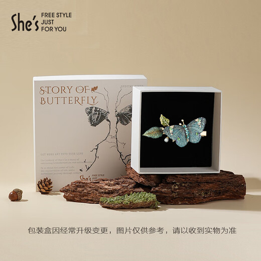 She s Qianzi hair accessories colorful butterfly dream embroidered butterfly pinch clip light luxury hair clip bangs clip birthday gift for girlfriend