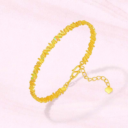 Saturday Fortune Crushed Ice Galaxy Gold Bracelet Women's Bracelet Birthday Gift Price A1016136 Approximately 8.29g