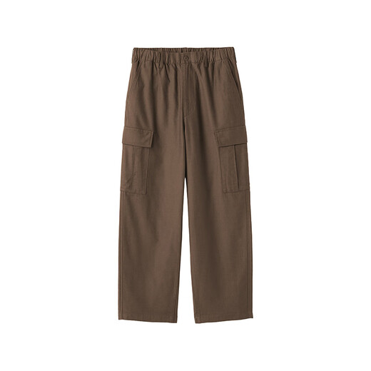 MUJI Men's Washed Cotton Lightweight Overalls Men's Long Pants Casual Pants Men's Fall 25 AE109A5A Brown S (165/72A)