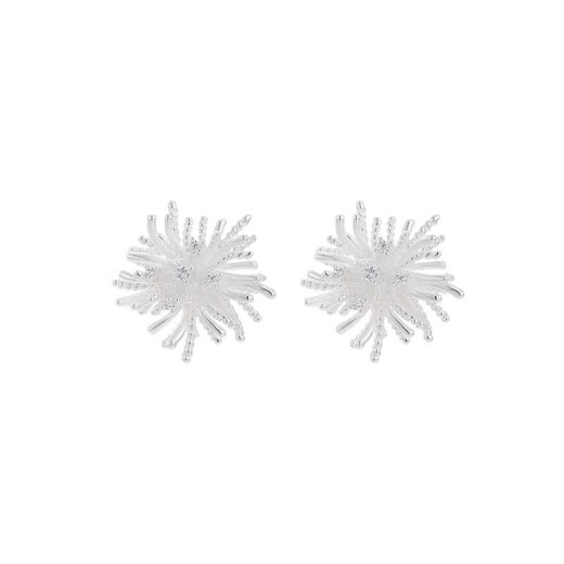 S925 Silver Needle Dandelion Fireworks Earrings for Women High-end and Unique New Earrings Niche Design Light Luxury Earrings S925 Silver Needle Dandelion Fireworks Earrings