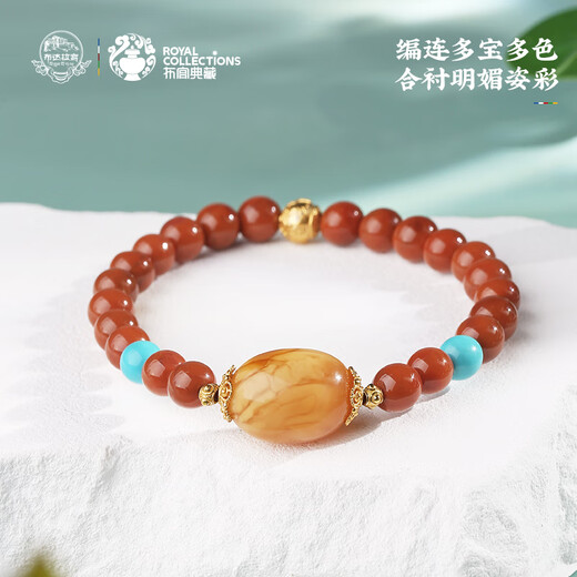 Potala Palace Chuannan red beeswax turquoise bracelet for men and women 925 silver six-character mantra bracelet as a birthday gift for girlfriend
