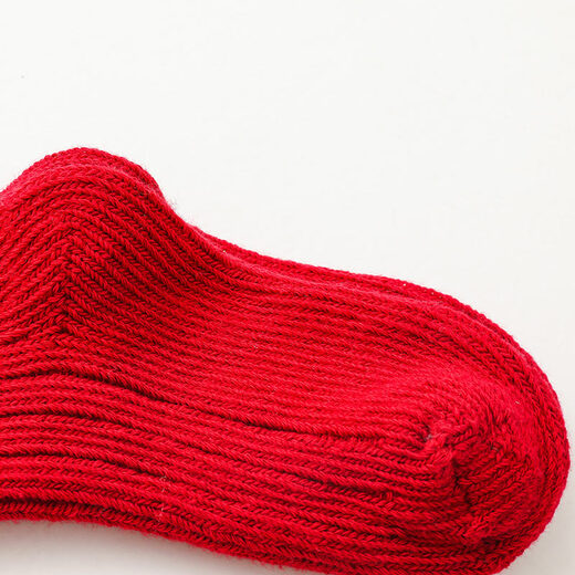 Fashionable New Year's popular cotton cartoon Christmas knee-high socks with red stars, 3 pairs, 0-1 years old (S), foot length 9-11cm