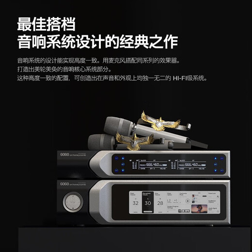 ON HONEYCOMB H5 pre-effector professional karaoke reverberator KTV microphone anti-howling Bluetooth digital audio processor equalizer H5 (Silver Label) + M5 (Silver Label) Domestic 220V