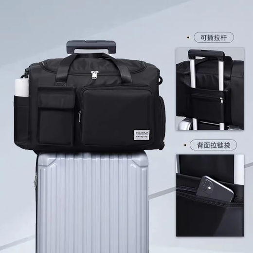 Fanye's travel bag for men and women, large-capacity portable travel bag, lightweight storage short-distance sports fitness bag, student luggage bag