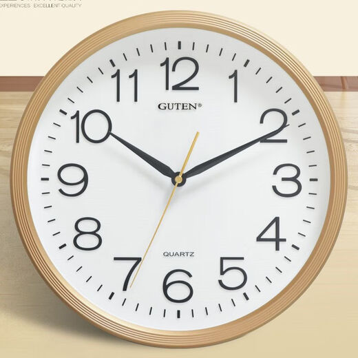 Weirong Jinzhongbao Brand Wall Clock Modern Living Room Простые часы модные творческие часы круглые золотые настенные часы 3883 Матовый черный диаметр 34 см 1 дюйм