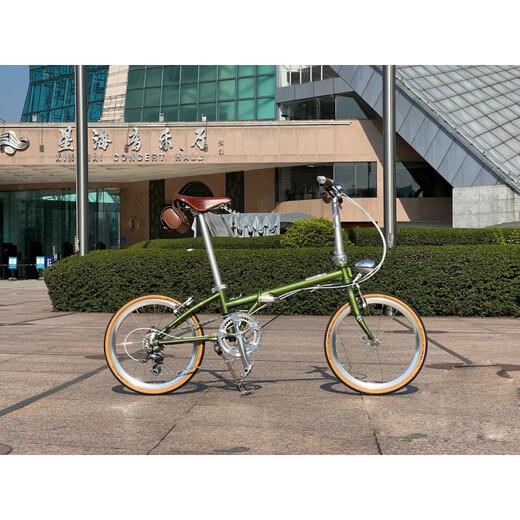 DAHON DAHON inch British retro folding bike D HAC steel frame speed commuter bike military green 20 inches _20 inches
