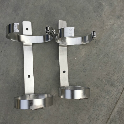 Marine fork truck-mounted fixed bracket hanger stainless steel fire extinguisher rack 1/2/3/4/5/6/8 kg base placement rack 1 kg stainless steel dry powder fire extinguishing rack wall for marine use