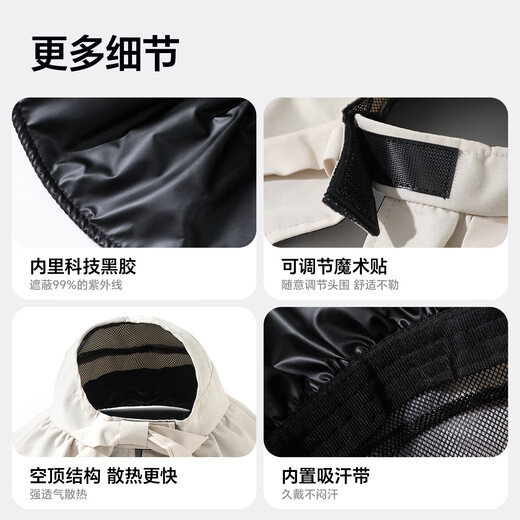 MISSION UV vinyl sun hat for women, shell sun hat, fisherman hat, summer face covering, anti-UV, large brim hat