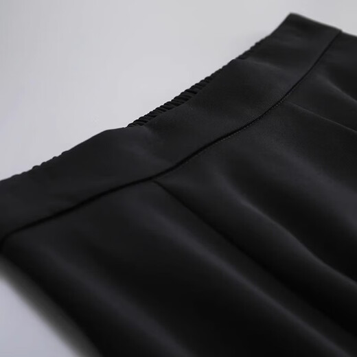 Jiangong black skirt suit skirt professional simple women's high waist slim drape commuting mid-length a-line skirt large hem skirt black suit skirt M (suitable for 90-100 Jin Jin equals 0.5 kg)