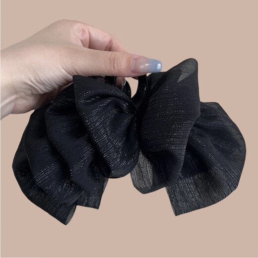 Jiao Xuefei Black Mesh Large Clip Back of Head Hair Clip Shark Clip Bag Face Up Hairstyle Lady Style Hair Accessory