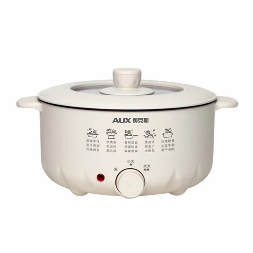AUX [hochwertiger elektrischer Hot Pot Haushalt Multifunktion Elektrische Heißtopf 4L-Kapazität Studenten Schlaflokal