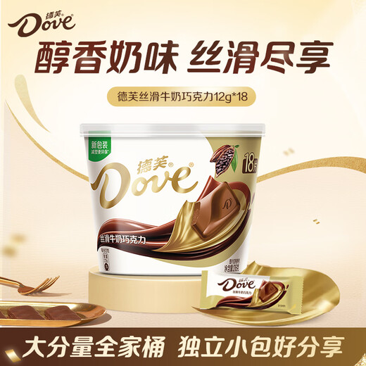 Dove Family Bucket Silky Milk Chocolate Bowl 18 pieces 216g Snacks Candy Birthday Gift