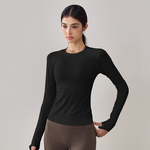 LULULMCCTN High Elastic Fitness Top Women's Slim Fit Running Pilates Professional Training Sports Bottoming Long Sleeve T-Shirt Yellow XL