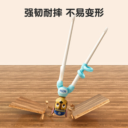 Wangwang team has made great achievements in children's chopsticks, spoon and fork combination set, baby learning and training chopsticks, complementary food, spoon and fork 233DT920 blue
