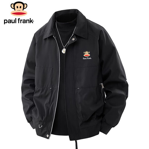 Paul Frank Jacket Men's Work Jacket Men's Spring and Autumn American Fashion Brand Lapel Top Men's Brown Brown XL