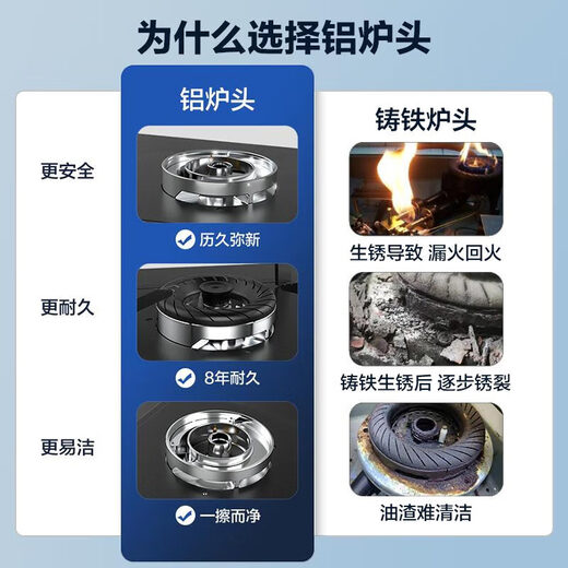 Midea hotte aspirante latérale hotte domestique grande aspiration 23 volume d'air efficacité énergétique de premier niveau machine de nettoyage et de désenfumage automatique CXW-280-J39 gaz naturel avec poêle à feu féroce de 5,0 kW