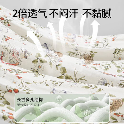 OUYUN kindergarten quilt six-piece set Xinjiang cotton children's nap special baby bedding, sea of flowers 120x150