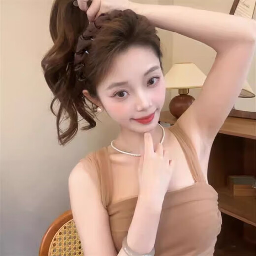 French satin wrapped toothed hair hoop for women 2025 new high skull anti-slip headband high-end temperament hair accessory black satin