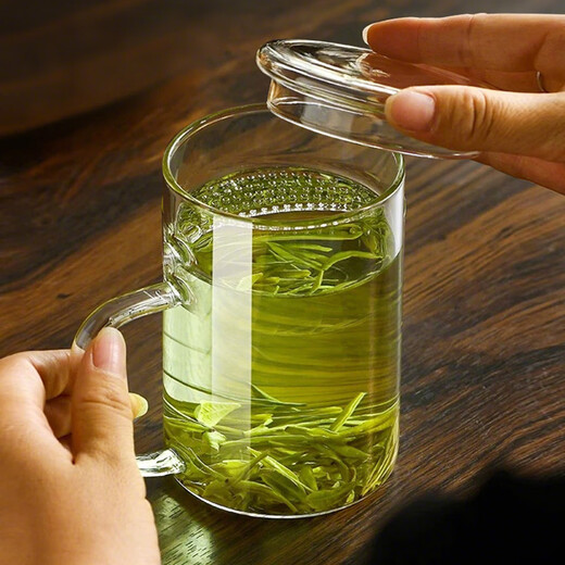 Niye tea cup glass crescent tea cup glass water cup green tea filter crescent cup office special men's tea cup