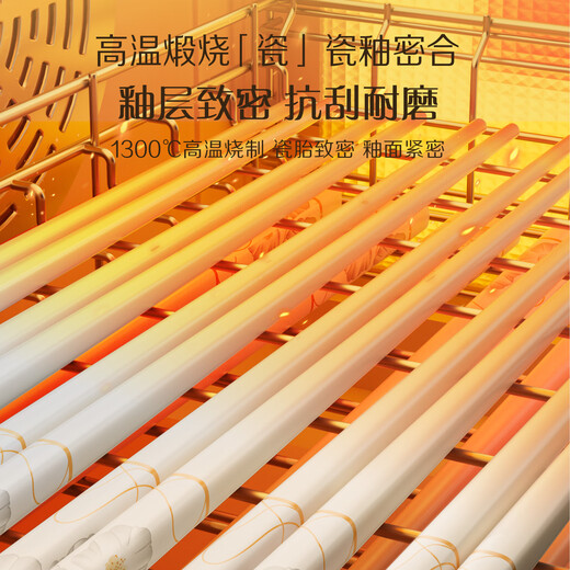 Shuwushuo ceramic chopsticks, high-end household mildew-proof, moisture-proof and high-temperature-resistant tableware, antibacterial, one person, one chopstick, family meal sharing, 10 pairs