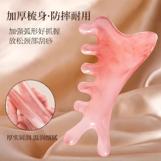 Wanlotu Vier-in-Eins-Multifunktions-Massagekamm, Meridiankamm, Gesichtslifting-Artefakt, Kopftherapie, Baggermeridiane und Schabebrett