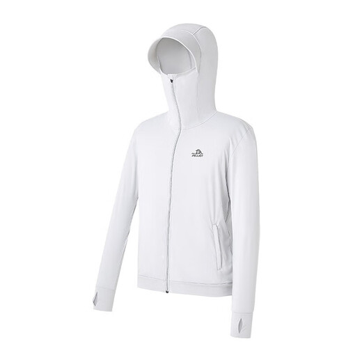 Pelliot sun protection clothes for men, anti-UV skin windbreaker, ice silk sports coat, summer thin fishing suit, UPF50+ for men, polar white L