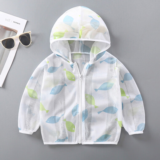 Summer new children's sun protection clothing baby sun protection clothing outdoor breathable light jacket children's clothing skin clothing S07-Little Crab 140