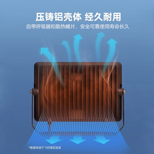 Philips (PHILIPS) LED floodlight outdoor garden street light 100w-white light IP65 waterproof high-power billboard projection light warehouse venue lighting floodlight