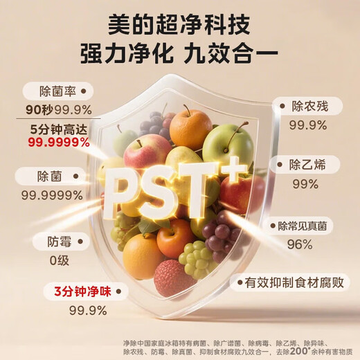 Midea M60 series 550 French style refrigerator multi-door four-door ultra-thin flat-mounted dual-system dual-cycle automatic ice maker household large capacity first-class energy efficiency new color MR-550WUFIPZE Haibida