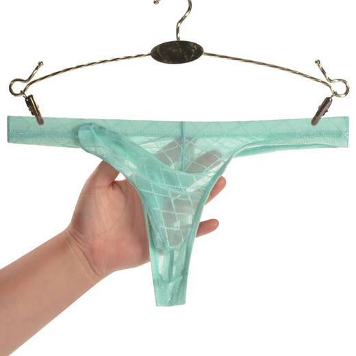 SMVP transparent underwear for men Junye mesh elephant trunk thong sexy breathable unobstructed bullet separation men white M