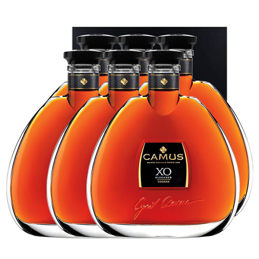 卡慕金花经典VSOP XO 洋酒 白兰地 干邑 酒 原装进口 卡慕XO 1000mL 6瓶