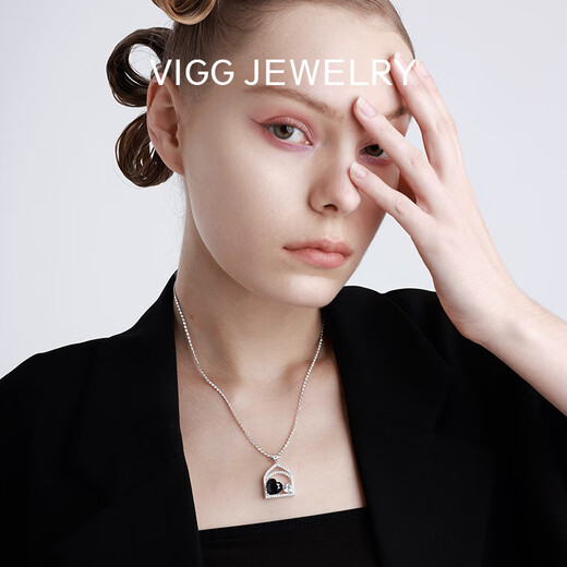 VIGG心匣项链女轻奢小众设计感高端毛衣链 心匣项链