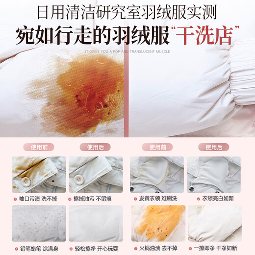OHBT Down Jacket Cleaner 265ml Clothes Mattress Removes Oil Stubborn Stains Clothes Water-Free Laundry Detergent Dry Cleaning Agent