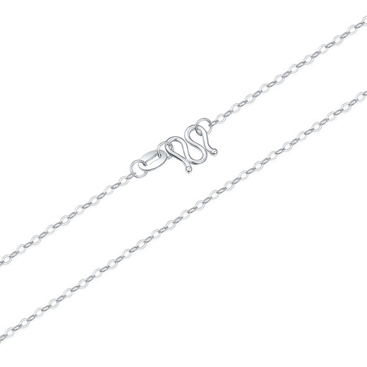 Mengjinyuan platinum necklace cross chain plain chain clavicle chain men's and women's same style as a birthday gift for your girlfriend. It weighs about 1.05g and the chain length is about 42cm.