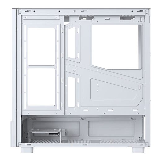 SAMA Jinghong screen display version white ATX sea view room gaming computer desktop case hardware status display/270 panoramic view/support 360 water cooling/9 fan positions/Type-C