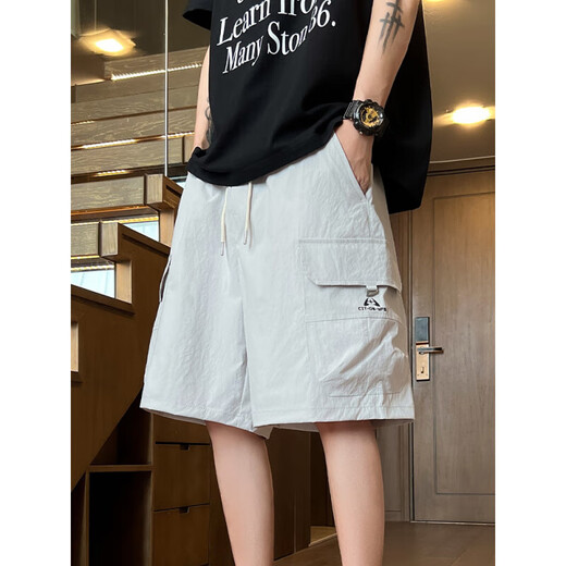 Yu Zhaolins Arbeitskleidershorts für Männer im Sommer, dünne Mode und kühle lose Hosen für Männer, die große Shorts Ice Seide schnell trocknend Fünf-Punkte-Hosen 1xm12-9905 Vine Purple M (ca. 95 ~ 110 Jin [Jin gleich 0,5 kg] können getragen werden) kann getragen werden) kann getragen werden)