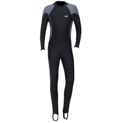 Manon Messiant One-piece Swimsuit Youth Plus Size Men's Wet Suit Jellyfish Suit Long Sleeve Long Pants Sun Protection Swimsuit Surfing Black Gray Long Sleeve One Size m Recommended Weight 105-12b