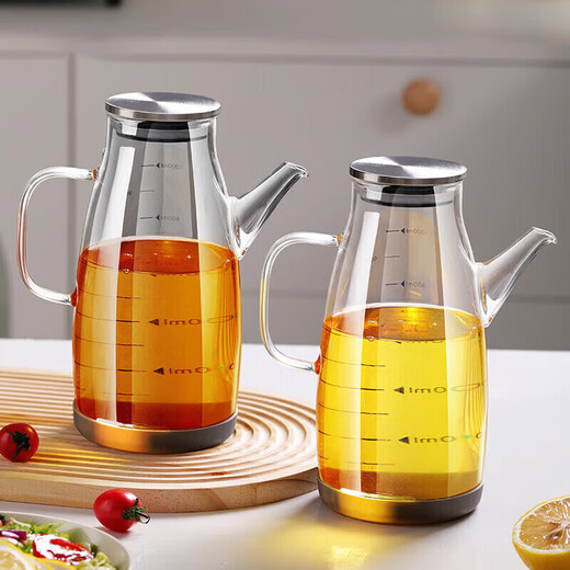 Century-old Zhenghe oil bottle household oil bottle kitchen leak-proof spout does not hang oil glass sesame oil jar vinegar soy sauce seasoning pot 600ml