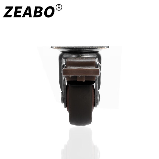 Zuobo caster 1.5 inch flat type universal wheel with brake TPE synthetic rubber pulley with bearing pulley 4 pieces