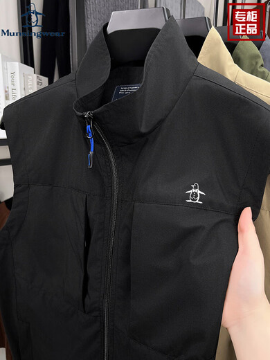 Munsingwear/Munsingwear High-end Men's Outdoor Sleeveless Vest 2025 New Cycling Quick-drying Jacket Gray XL Recommended 135-150 Jin Jin equals 0.5 kg