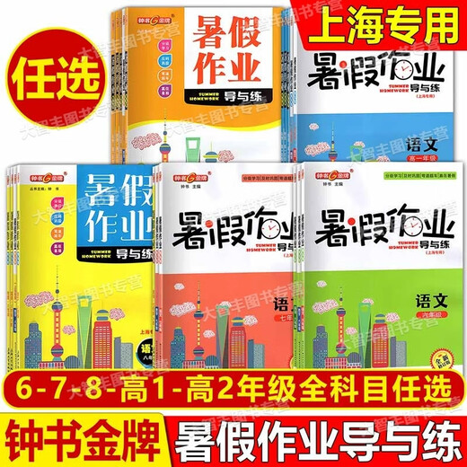 2025 Nouvelle version de Zhongshu Summer Homework Guide and Practice Sixième et septième et huitième année Première / High School Deuxième Mathématiques chinoises Physique et chimie Anglais 678 Guide de voyage d'été Shanghai Consolidation Guide des devoirs d'été Guide des devoirs d'été