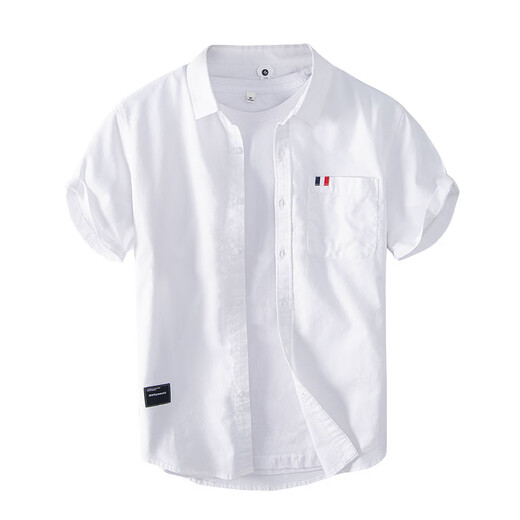 Kurashi Ichiki Kazuki Kuraishi2025 Camisa de manga corta de verano Hombres sueltos sin ión camisa casual de hombres blancos xl