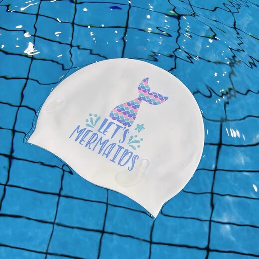 Olevo silicone swimming cap for women with long hair that does not tie the head, high appearance, waterproof, large head circumference, adult high elasticity, non-tight swimming equipment, black star style