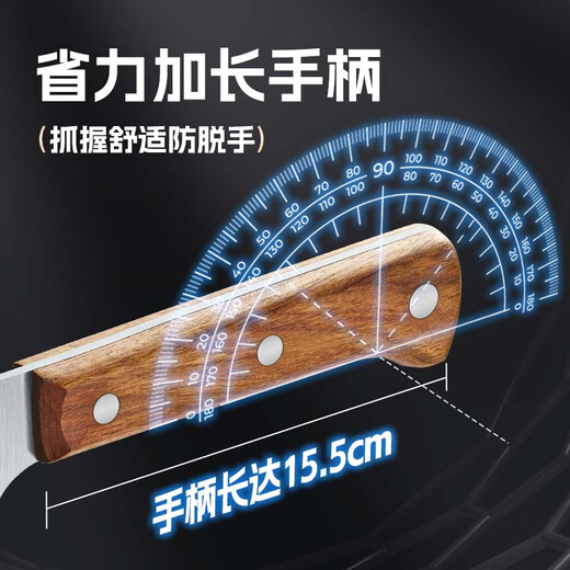 王麻子菜刀砍骨刀 2号金刚斧 厨房屠宰不锈钢剁肉斩大骨排骨专用刀具