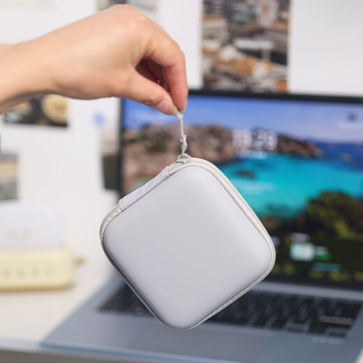 YWZR Portable PU Waterproof Storage Bag Suitable for Baicizhan MAX Word Machine Storage Box Large Capacity with Net Pocket Can Hold Data Cable Multi-Purpose Leather Cushioning Anti-fall Portable Black Box Suitable for Baicizhan MAX