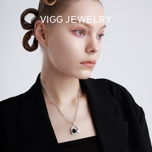 VIGG心匣项链女轻奢小众设计感高端毛衣链 心匣项链